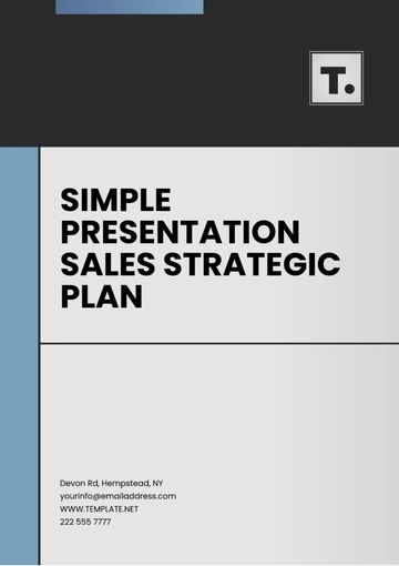 Free Simple Presentation Sales Strategic Plan Template to Edit Online