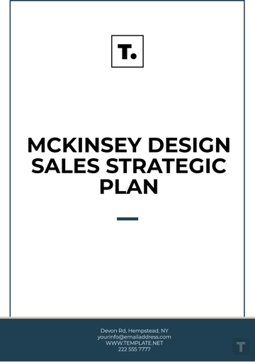 Free McKinsey Design Sales Strategic Plan Template to Edit Online