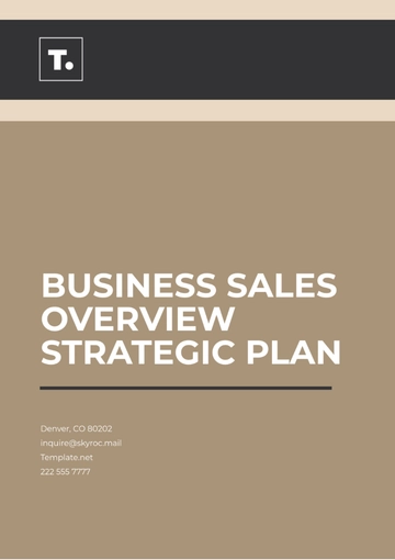 Free Business Sales Overview Strategic Plan Template to Edit Online
