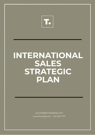 Free International Sales Strategic Plan Template to Edit Online