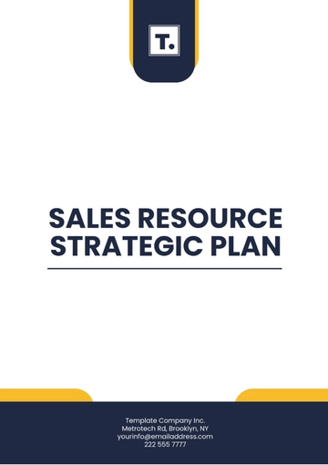 Free Sales Resource Strategic Plan Template to Edit Online