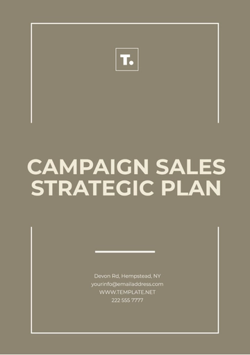 Free Campaign Sales Strategic Plan Template to Edit Online