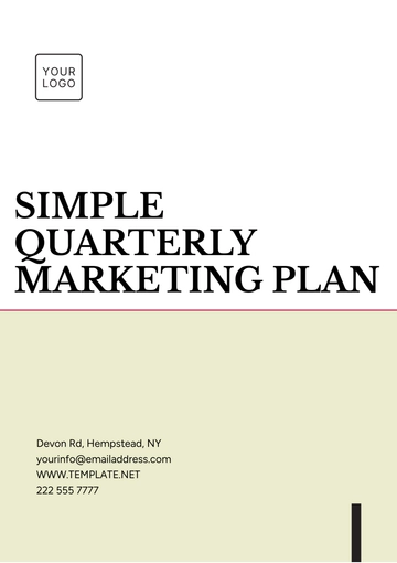 Free Sample Quarterly Marketing Plan Template to Edit Online
