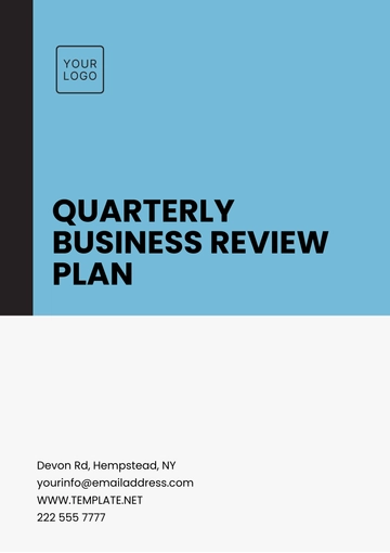 Free Quarterly Business Review Plan Template to Edit Online