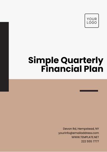 Free Simple Quarterly Financial Plan Template to Edit Online