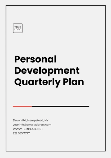 Free Personal Development Quarterly Plan Template to Edit Online
