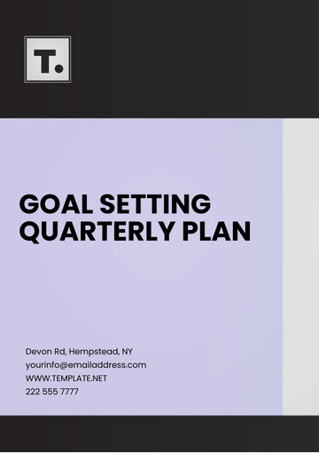 Free Goal Setting Quarterly Plan Template to Edit Online