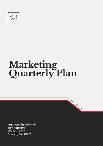Free Marketing Quarterly Plan Template to Edit Online
