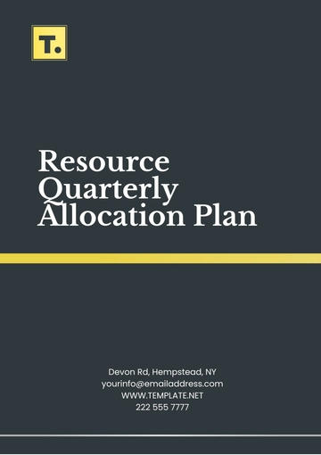 Free Resource Quarterly Allocation Plan Template to Edit Online
