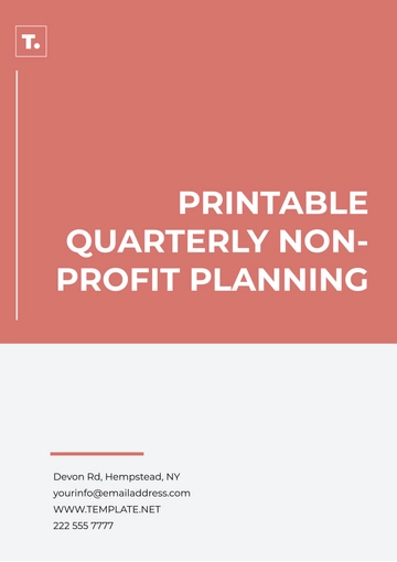 Free Printable Quarterly Non-Profit Planning Template to Edit Online