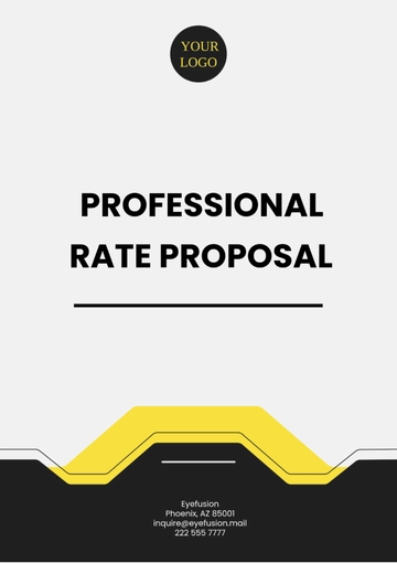 Free Professional Rate Proposal Template to Edit Online