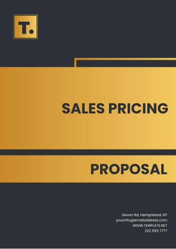 Free Sales Pricing Proposal Template to Edit Online