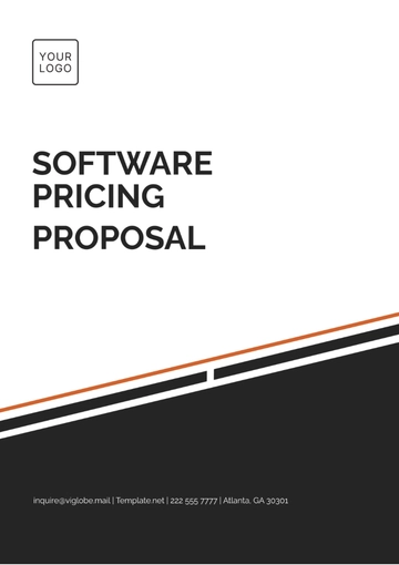 Free Software Pricing Proposal Template to Edit Online