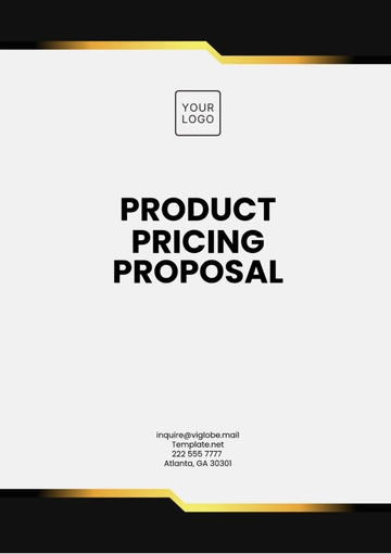 Free Product Pricing Proposal Template to Edit Online