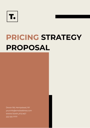 Free Pricing Strategy Proposal Template to Edit Online