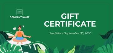 Free Yoga Studio Gift Certificate Template to Edit Online