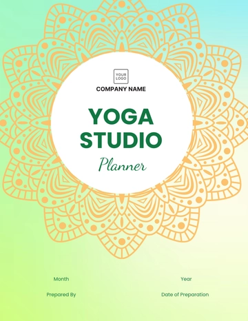 Free Yoga Studio Planner Template to Edit Online