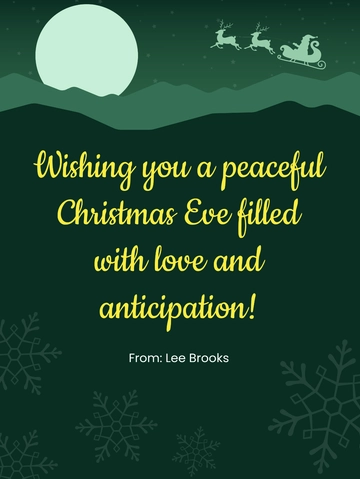 Free Christmas Eve Template to Edit Online