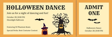 Free Halloween Dance Ticket Template to Edit Online