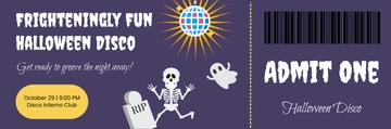 Free Halloween Disco Ticket Template to Edit Online