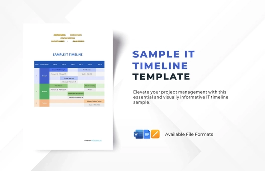 Sample IT Timeline Template