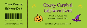 Free Halloween Ticket Design Template to Edit Online