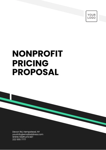 Free Nonprofit Pricing Proposal Template to Edit Online