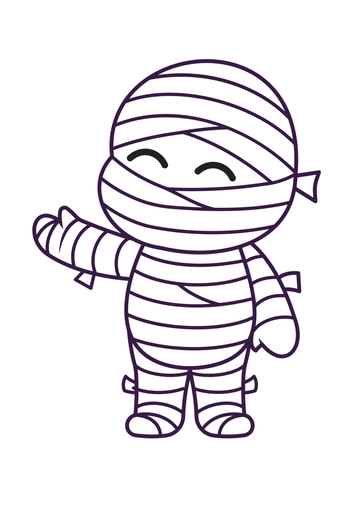 Free Halloween Mummy Drawing Template to Edit Online
