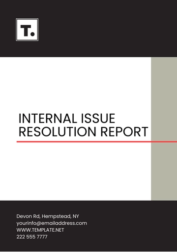 Free Internal Issue Resolution Report to Edit Online
