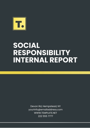 Free Social Responsibility Internal Report Template to Edit Online