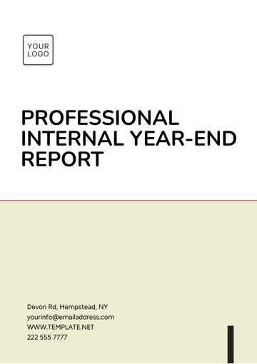 Free Professional Internal Year-End Report Template to Edit Online