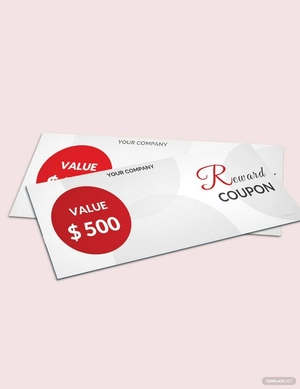 Blank reward Coupon Template