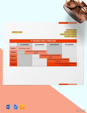IT Marketing Timeline Template