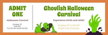 Free Editable Halloween Ticket Template to Edit Online
