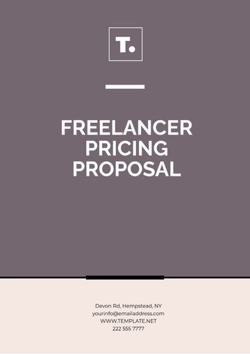 Free Freelancer Pricing Proposal Template to Edit Online