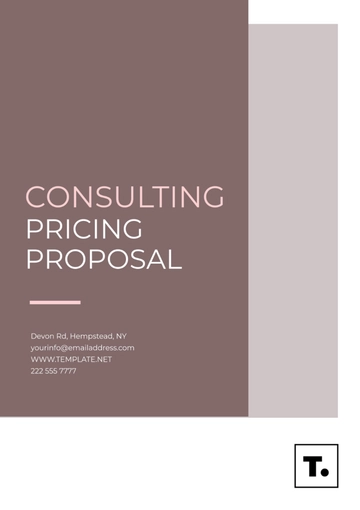 Free Consulting Pricing Proposal Template to Edit Online