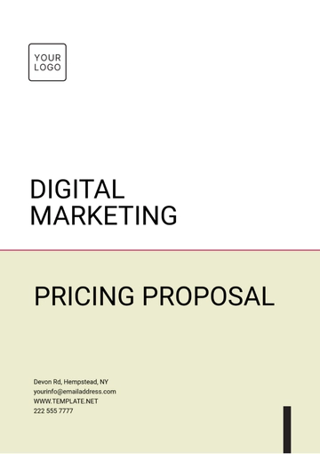 Free Digital Marketing Pricing Proposal Template to Edit Online