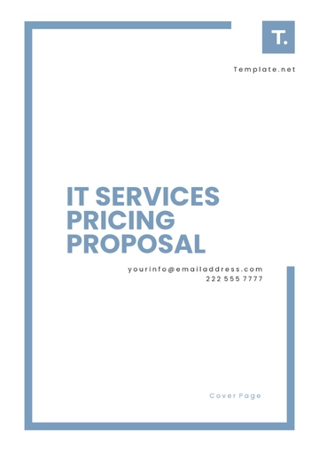 Free IT Services Pricing Proposal Template to Edit Online