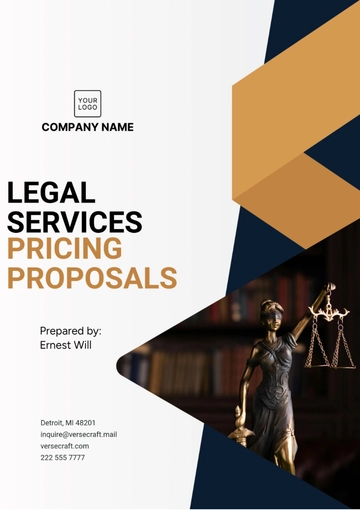Free Legal Services Pricing Proposal Template to Edit Online
