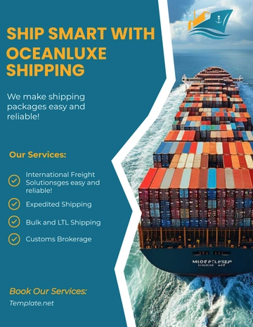 Free Shipping Company Flyer Template to Edit Online