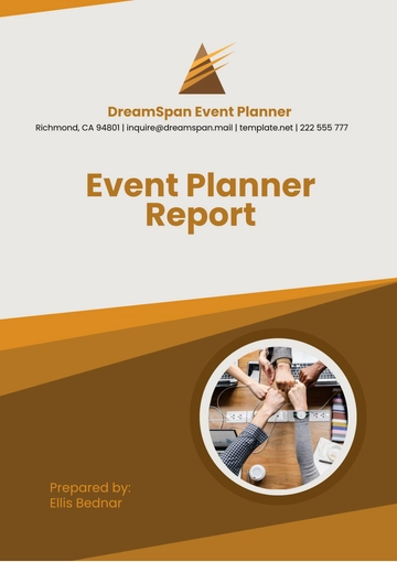Free Event Planner Report Template to Edit Online