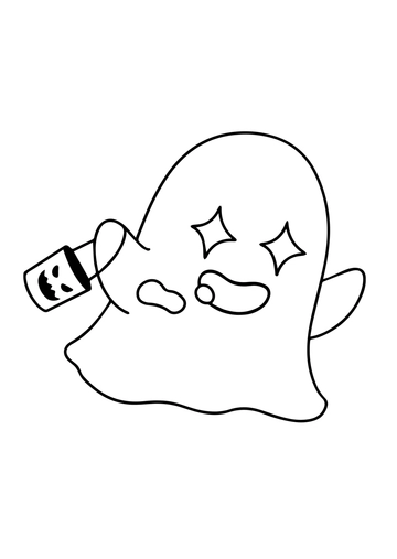 Free Ghost Halloween Drawing Template to Edit Online