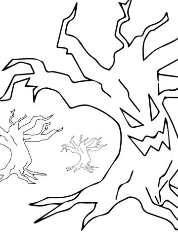 Free Forest Halloween Drawing Template to Edit Online