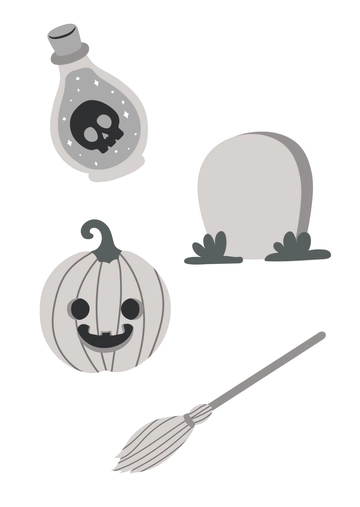 Free Halloween Shapes Drawing Template to Edit Online