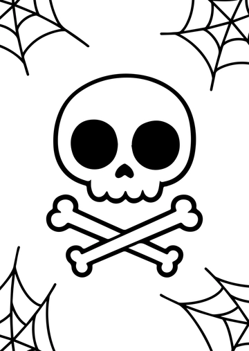 Free Halloween Skull Design Drawing Template to Edit Online