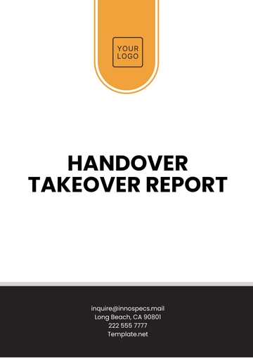Free Handover Takeover Report Template to Edit Online