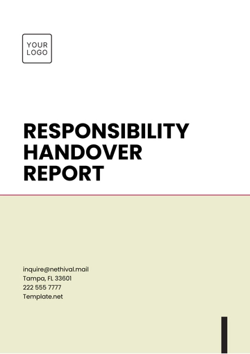 Free Responsibility Handover Report Template to Edit Online