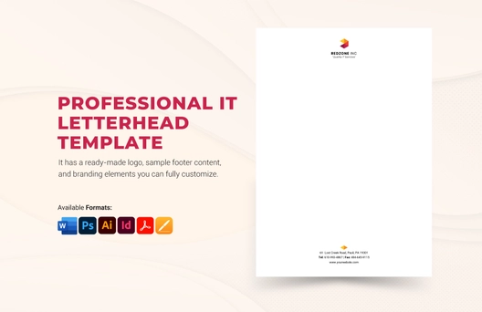 Professional IT Letterhead Template