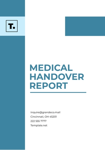 Free Medical Handover Report Template to Edit Online