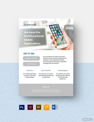Sample Mobile App Flyer Template